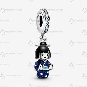 Pandora Japanese Doll in Blue Kimono Dangle Charm